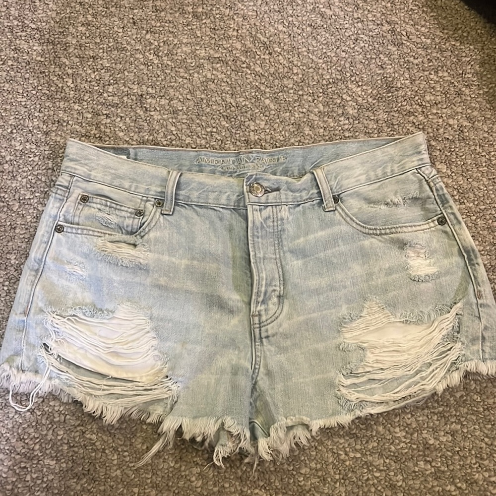 American Eagle Tom Girl Shortie Jean Shorts Size 14